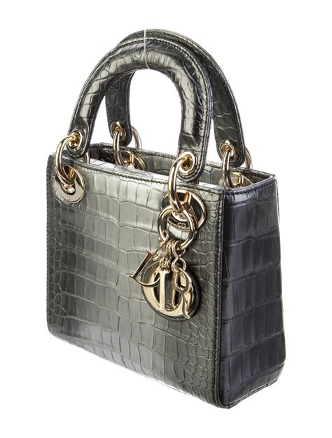 dior alligator bag|lady Dior handbags.